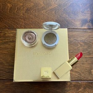 NIB Tom Ford Soleil Lip Blush & Naked Bronze Eye Duo Set Gold Packaging Gift 🎁